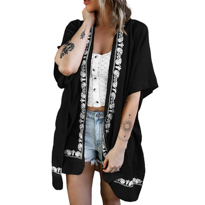 Kimono Femme – Coupe Décontractée – Finition Brodée