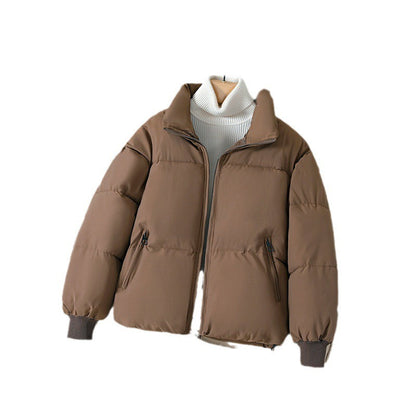 Veste matelassée femme – Coupe oversize – Col montant – Fermeture zippée – Coton