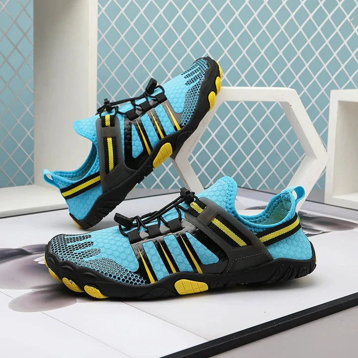 Chaussures aquatiques femme – Ajustement pieds nus – Maille respirante – Semelle tout-terrain