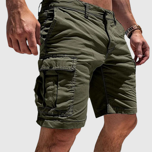 Short cargo homme – Coupe décontractée – Coton – Poches latérales fonctionnelles