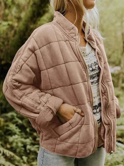 Veste matelassée femme – Coupe décontractée – Col montant