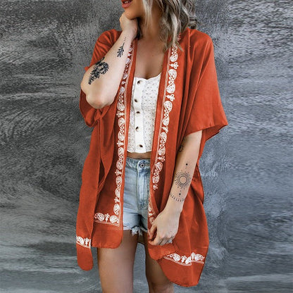 Kimono Femme – Coupe Décontractée – Finition Brodée