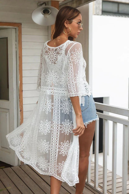 Kimono femme – coupe fluide – détails crochet élégants