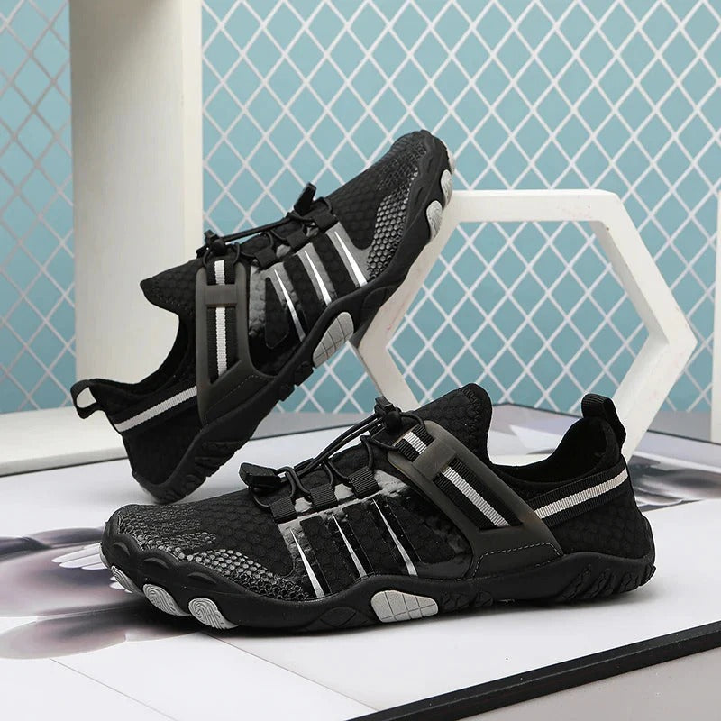 Chaussures aquatiques femme – Ajustement pieds nus – Maille respirante – Semelle tout-terrain