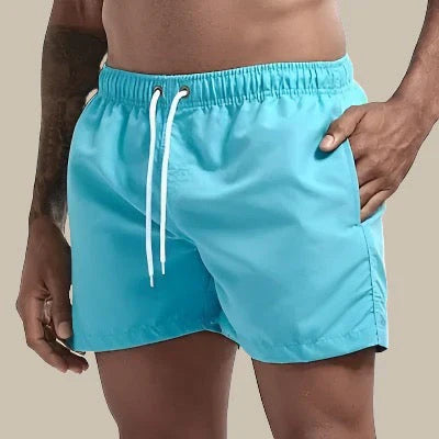 Short de bain homme – Coupe décontractée – Séchage rapide – Ceinture élastique avec cordon