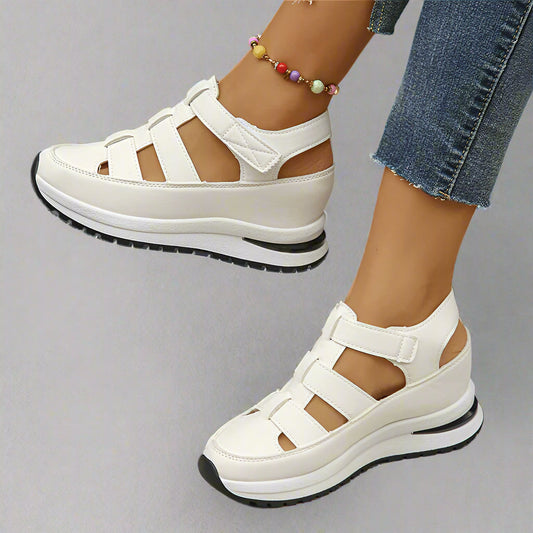 Sandales orthopédiques femme – Semelle compensée – Brides réglables – Design respirant