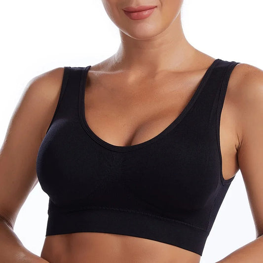 Soutien-gorge femme – Sans armature – Maintien confortable – Bretelles larges – Tissu respirant