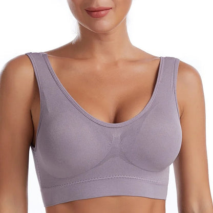 Soutien-gorge femme – Sans armature – Maintien confortable – Bretelles larges – Tissu respirant