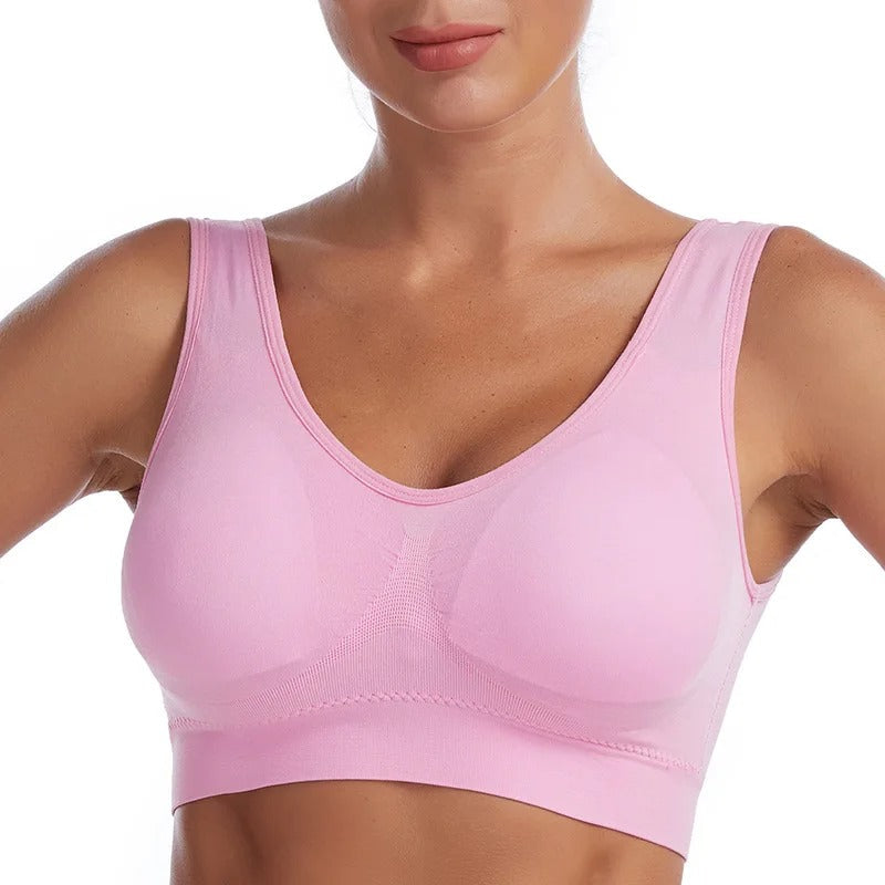 Soutien-gorge femme – Sans armature – Maintien confortable – Bretelles larges – Tissu respirant