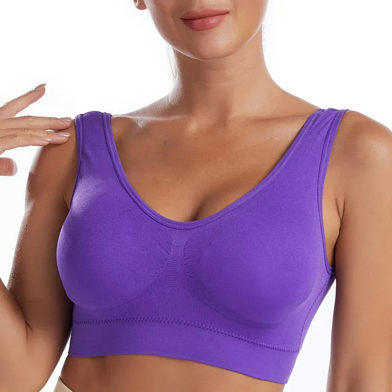 Soutien-gorge femme – Sans armature – Maintien confortable – Bretelles larges – Tissu respirant