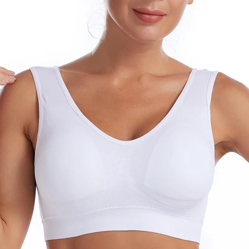 Soutien-gorge femme – Sans armature – Maintien confortable – Bretelles larges – Tissu respirant
