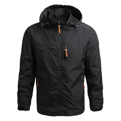 Veste softshell homme – Coupe régulière – Imperméable et coupe-vent – Capuche – Poches zippées