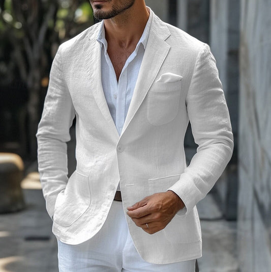 Blazer homme – Coupe slim – Simple boutonnage – Revers classique