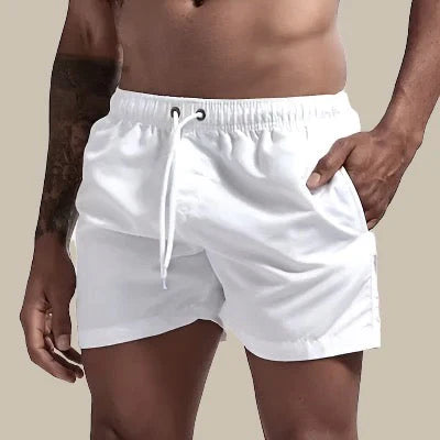 Short de bain homme – Coupe décontractée – Séchage rapide – Ceinture élastique avec cordon